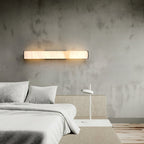 Callisto Alabaster Wall Sconce Natural Stone LED Luxury Bedroom Living Room — 5 Size and Finish Options