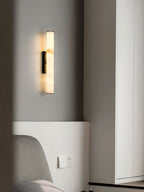 Callisto Alabaster Wall Sconce Natural Stone LED Luxury Bedroom Living Room — 5 Size and Finish Options