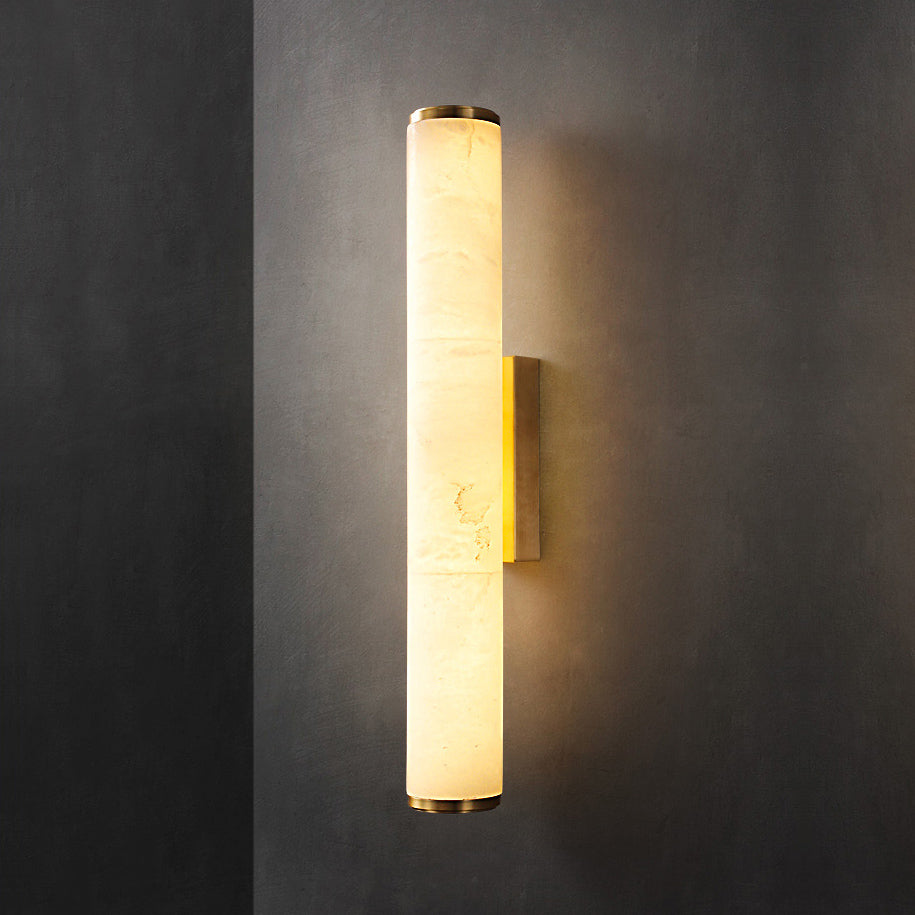 Callisto Alabaster Wall Sconce Natural Stone LED Luxury Bedroom Living Room — 5 Size and Finish Options