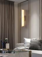 Callisto Alabaster Wall Sconce Natural Stone LED Luxury Bedroom Living Room — 5 Size and Finish Options