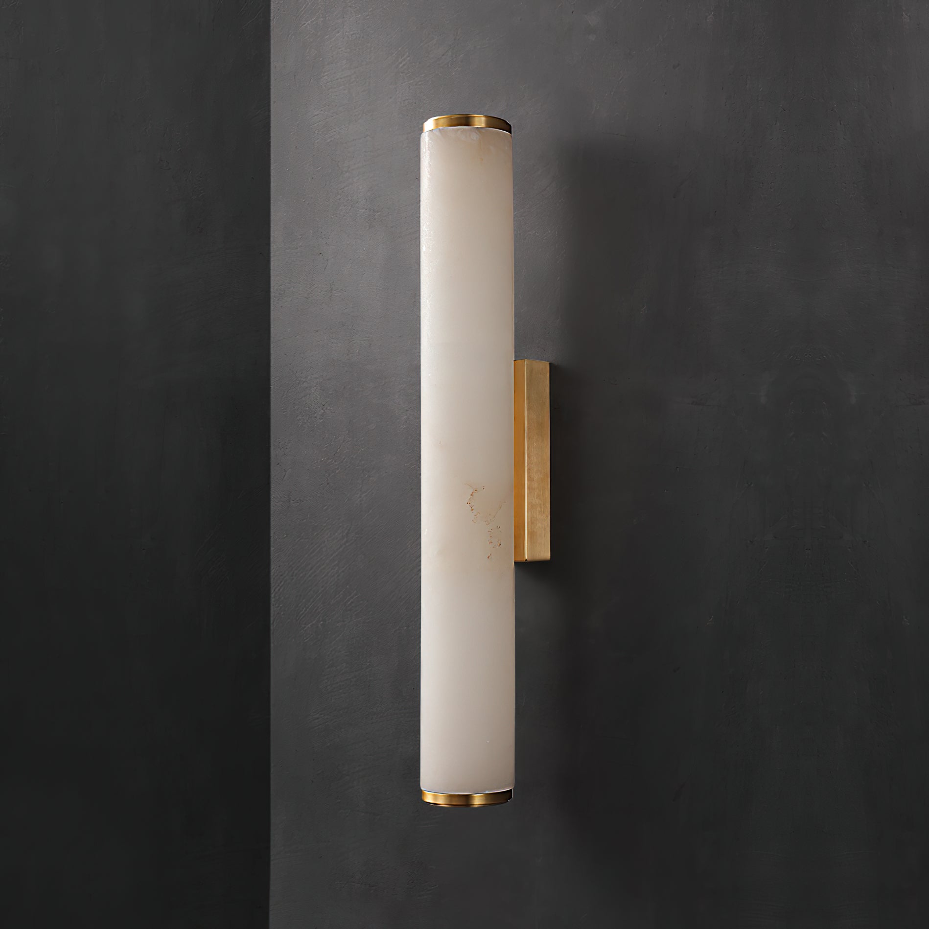 Callisto Alabaster Wall Sconce Natural Stone LED Luxury Bedroom Living Room — 5 Size and Finish Options