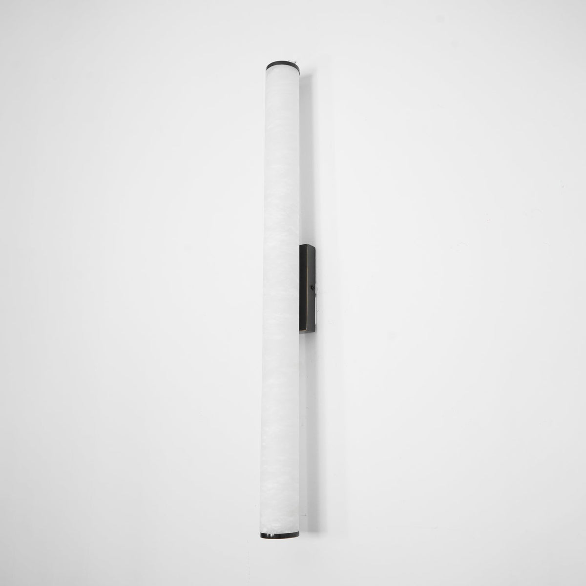 Klyr Elegant Alabaster Vertical Cylindrical Wall Sconce