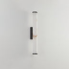 Klyr Elegant Alabaster Vertical Cylindrical Wall Sconce