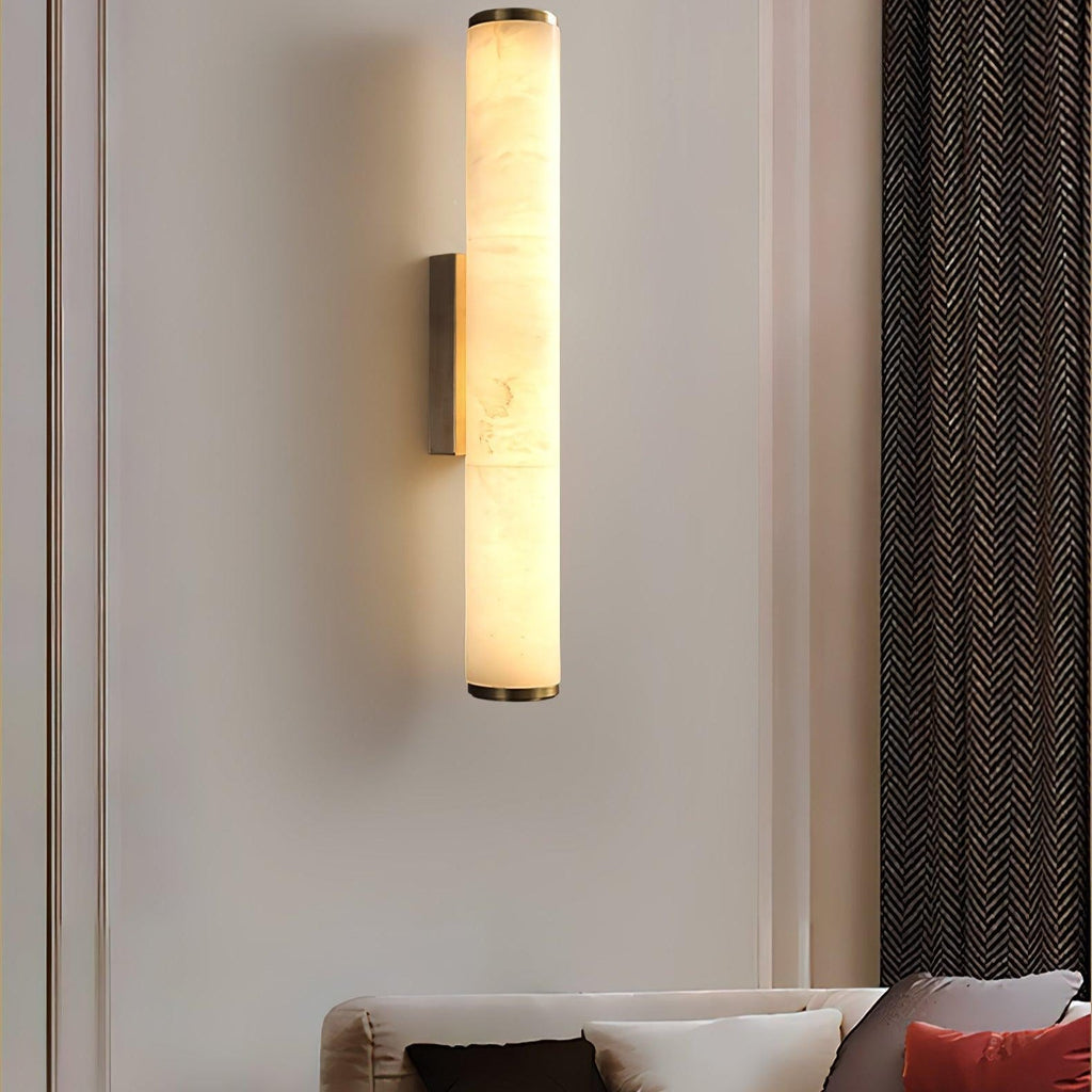 Kristy Alabaster Vertical Cylinder Wall Lamp