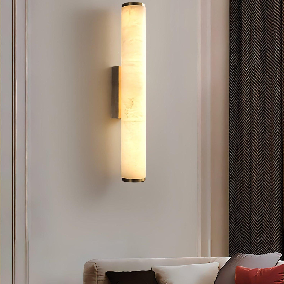 Kristy Alabaster Vertical Cylinder Wall Lamp