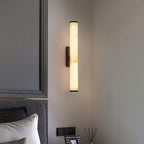Kristy Alabaster Vertical Cylinder Wall Lamp