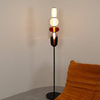 Stacked Glass Pebble Floor Lamp Sculptural LED Warm White Living Room Bedroom — Multiple Colors