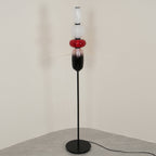 Stacked Glass Pebble Floor Lamp Sculptural LED Warm White Living Room Bedroom — Multiple Colors