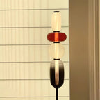 Stacked Glass Pebble Floor Lamp Sculptural LED Warm White Living Room Bedroom — Multiple Colors