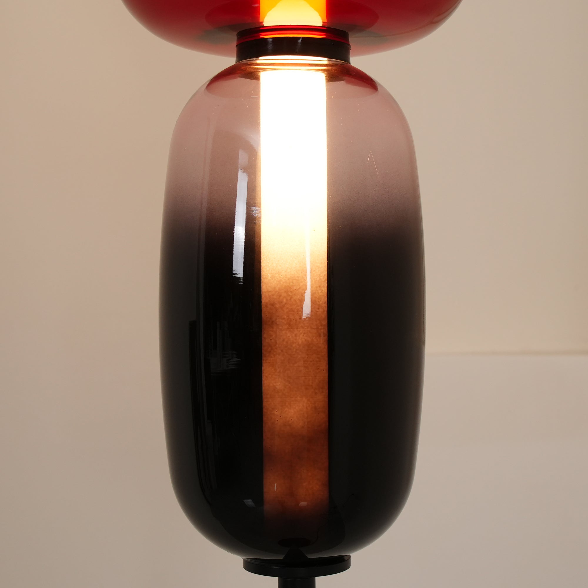Stacked Glass Pebble Floor Lamp Sculptural LED Warm White Living Room Bedroom — Multiple Colors