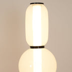 Stacked Glass Pebble Floor Lamp Sculptural LED Warm White Living Room Bedroom — Multiple Colors