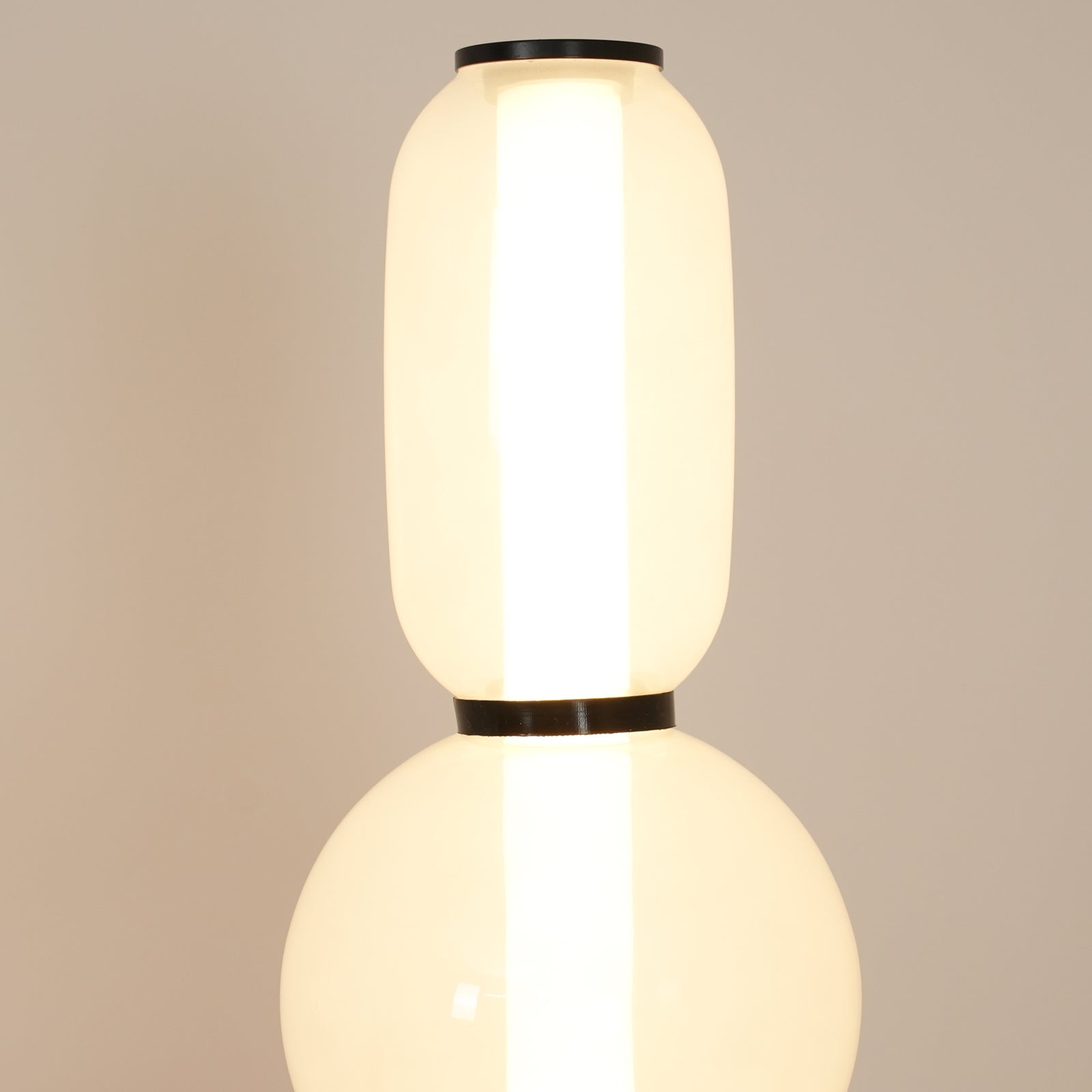 Stacked Glass Pebble Floor Lamp Sculptural LED Warm White Living Room Bedroom — Multiple Colors