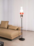 Stacked Glass Pebble Floor Lamp Sculptural LED Warm White Living Room Bedroom — Multiple Colors