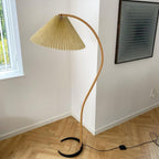 Caprani Arc Floor Lamp Natural Stone Resin LED Warm Light Living Room Bedroom — Multiple Finishes