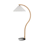 Caprani Arc Floor Lamp Natural Stone Resin LED Warm Light Living Room Bedroom — Multiple Finishes