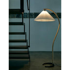 Caprani Arc Floor Lamp Natural Stone Resin LED Warm Light Living Room Bedroom — Multiple Finishes