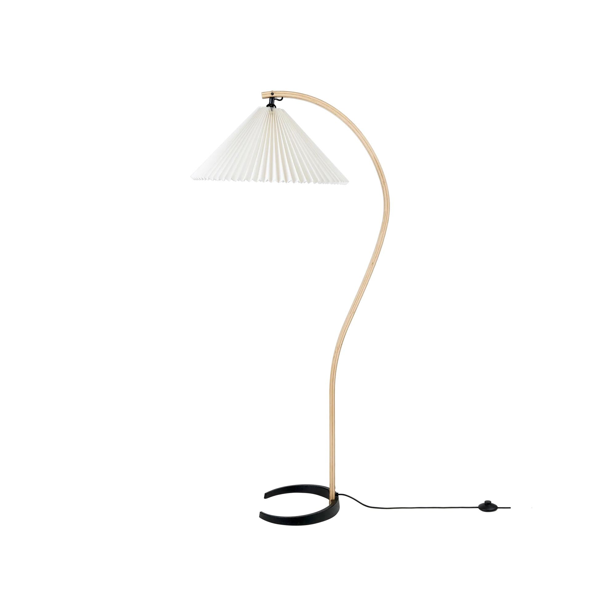 Caprani Arc Floor Lamp Natural Stone Resin LED Warm Light Living Room Bedroom — Multiple Finishes