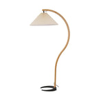 Caprani Arc Floor Lamp Natural Stone Resin LED Warm Light Living Room Bedroom — Multiple Finishes