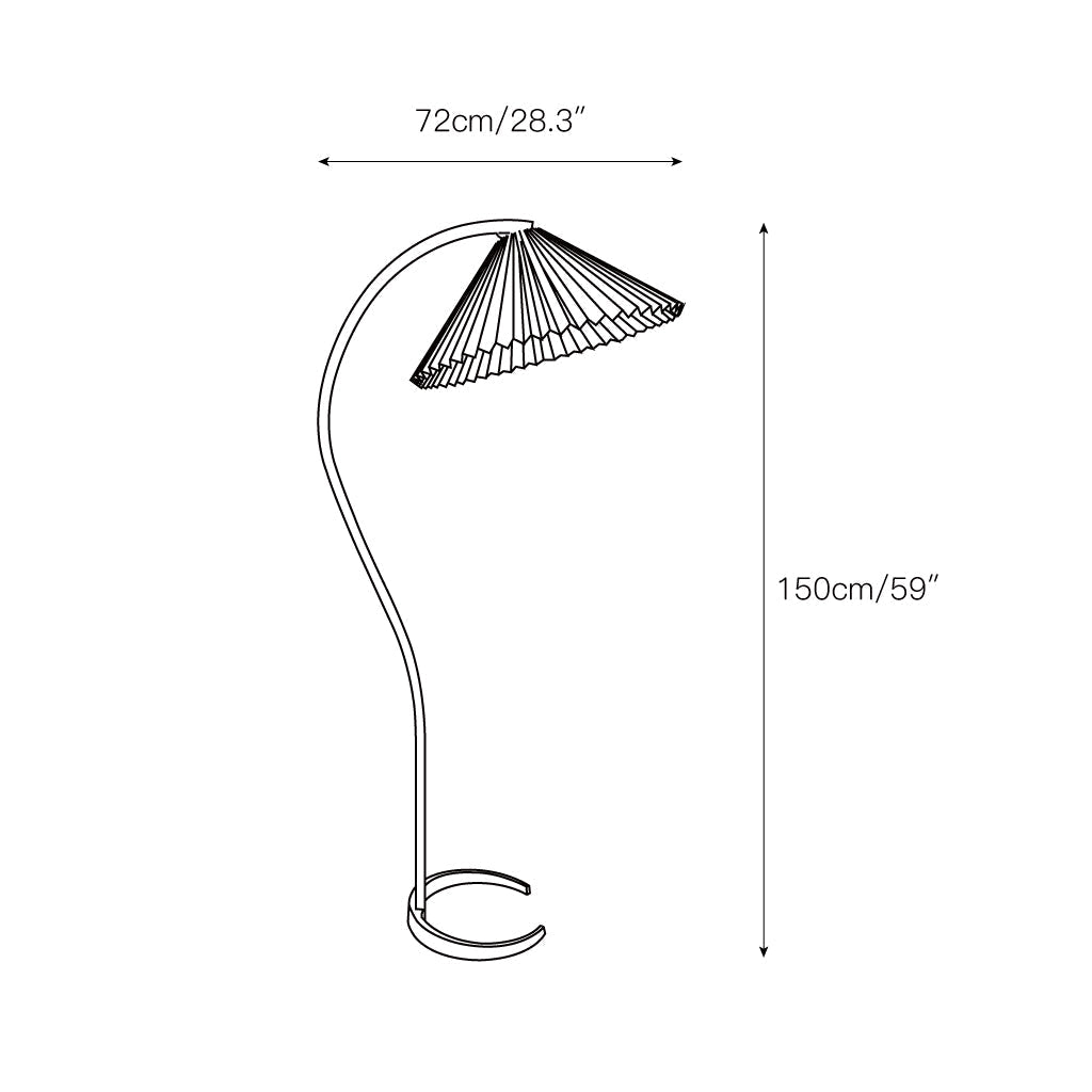 Caprani Arc Floor Lamp Natural Stone Resin LED Warm Light Living Room Bedroom — Multiple Finishes