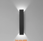 Waterproof LED Aluminum Strip Wall Light Indoor Outdoor Bedroom Porch — Black 2W to 18W