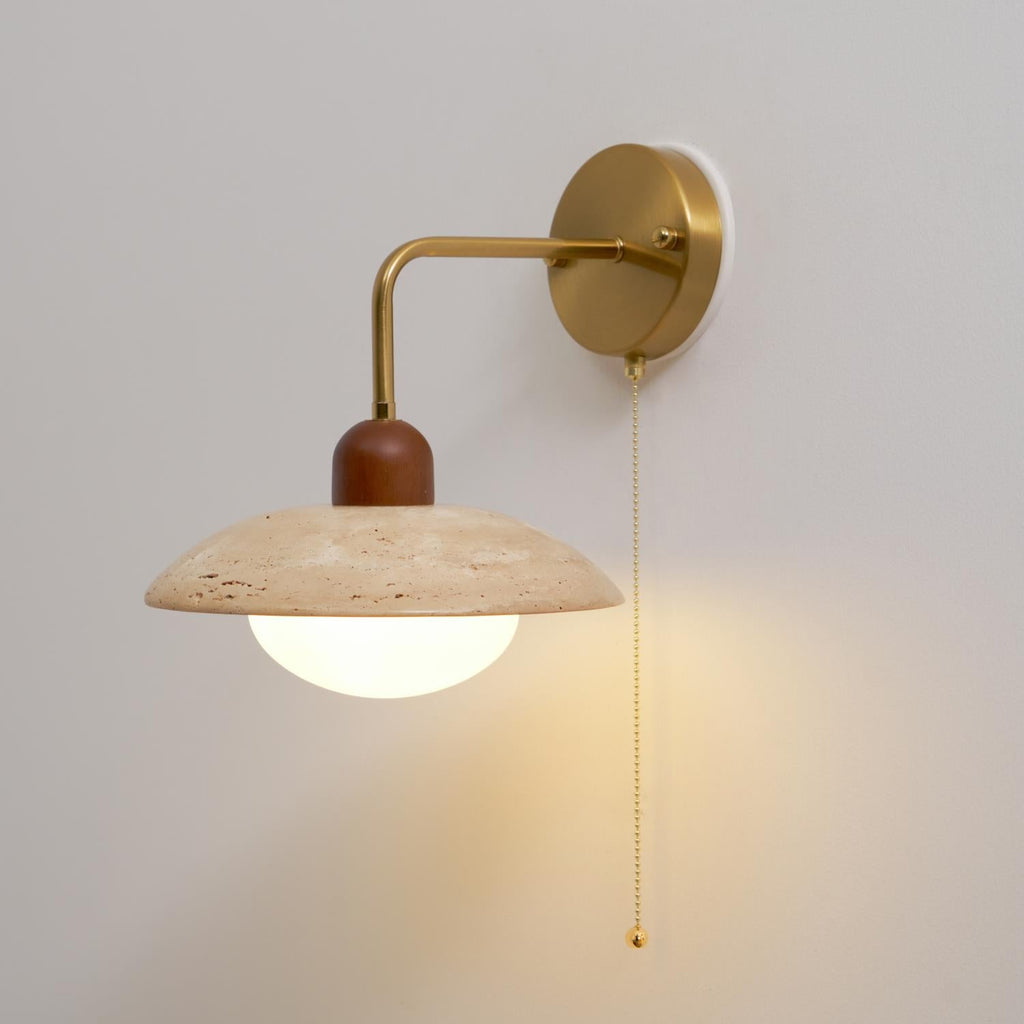 Cavone Travertine Wall Sconce – Elegant Natural Stone Accent Lighting