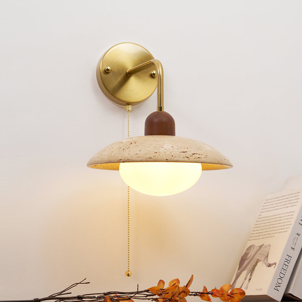 Cavone Travertine Wall Sconce – Elegant Natural Stone Accent Lighting