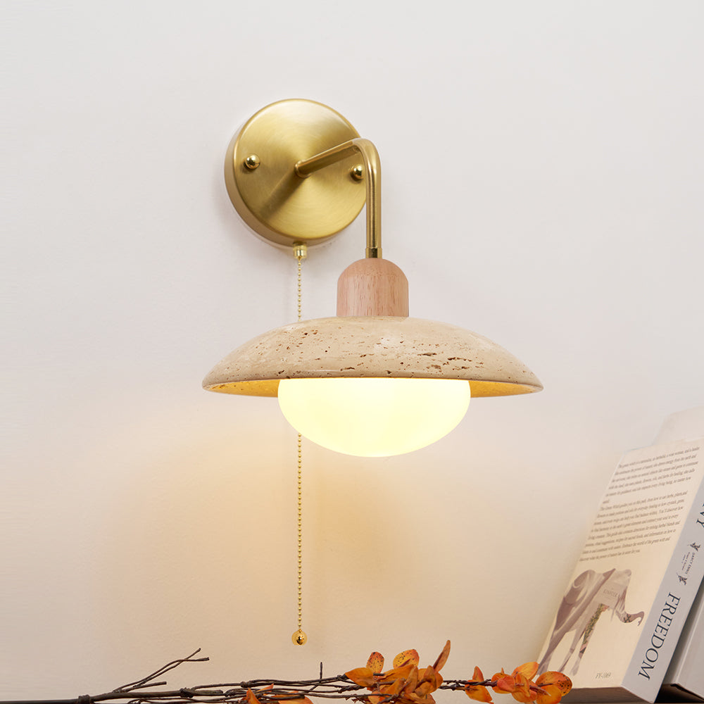Cavone Travertine Wall Sconce – Elegant Natural Stone Accent Lighting