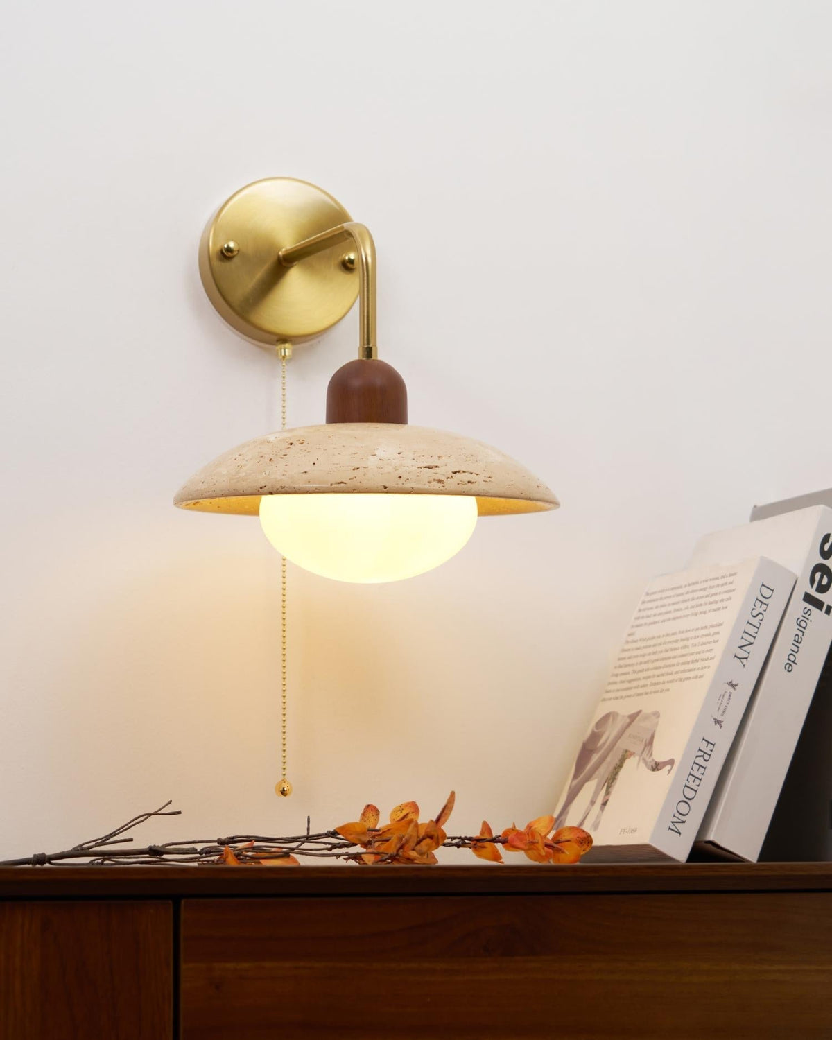 Cavone Travertine Wall Sconce – Elegant Natural Stone Accent Lighting