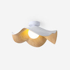 Lanoe Ceiling Light Wood Black&White