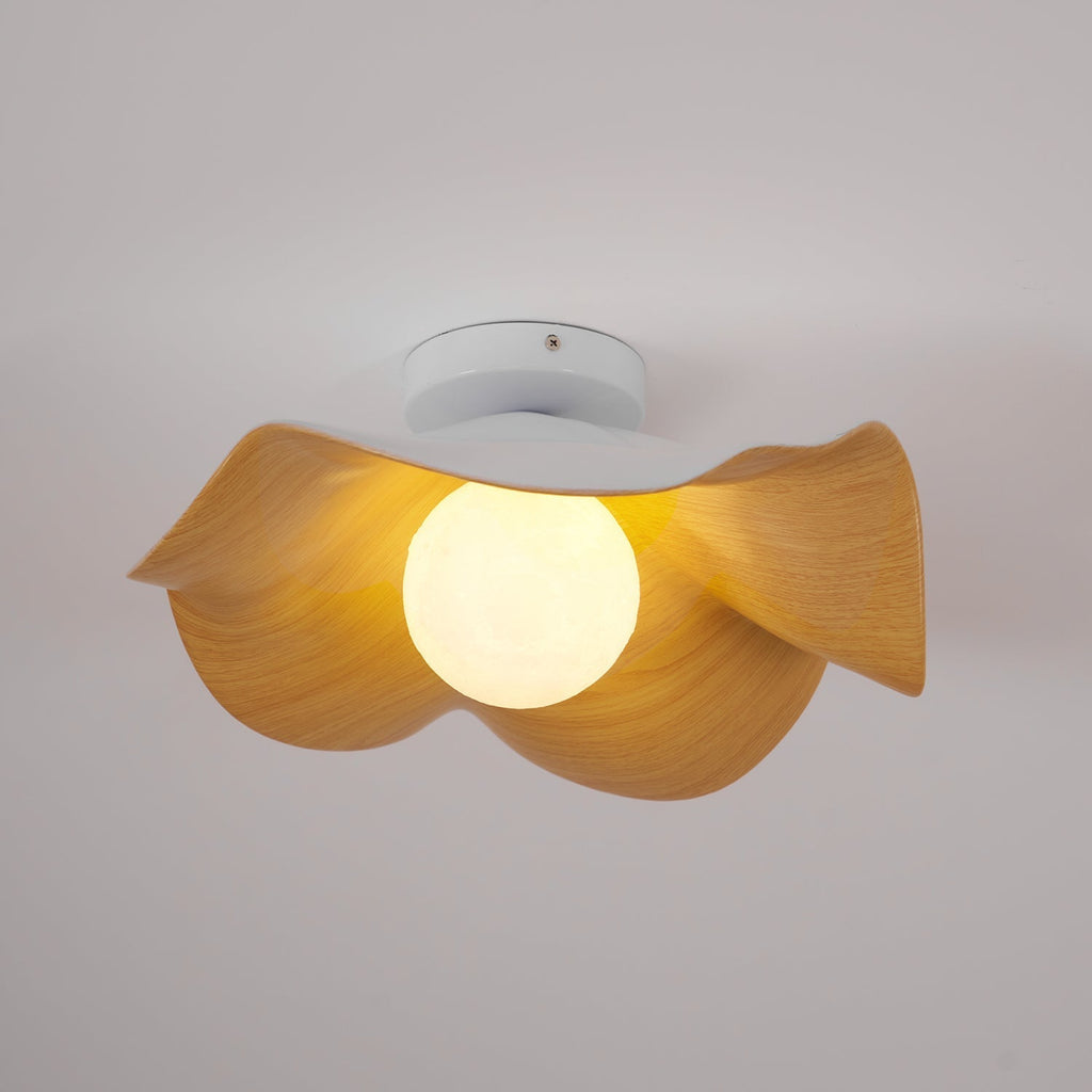 Lanoe Ceiling Light Wood Black&White