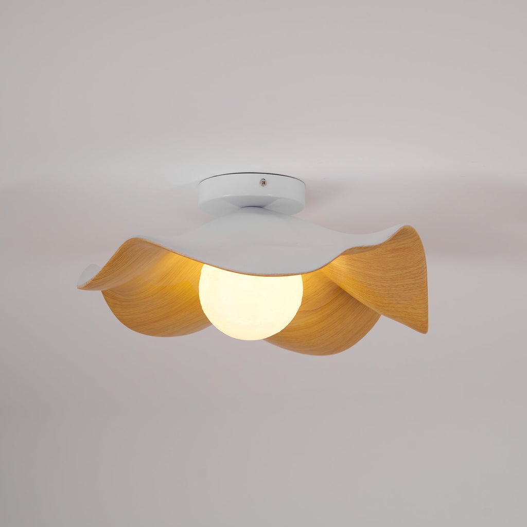 Lanoe Ceiling Light Wood Black&White