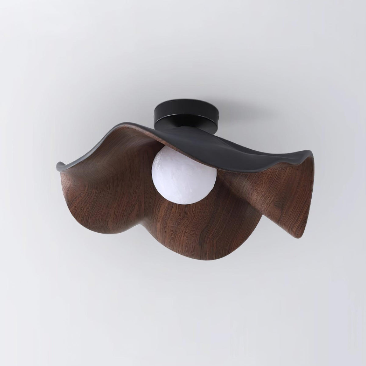 Lanoe Ceiling Light Wood Black&White