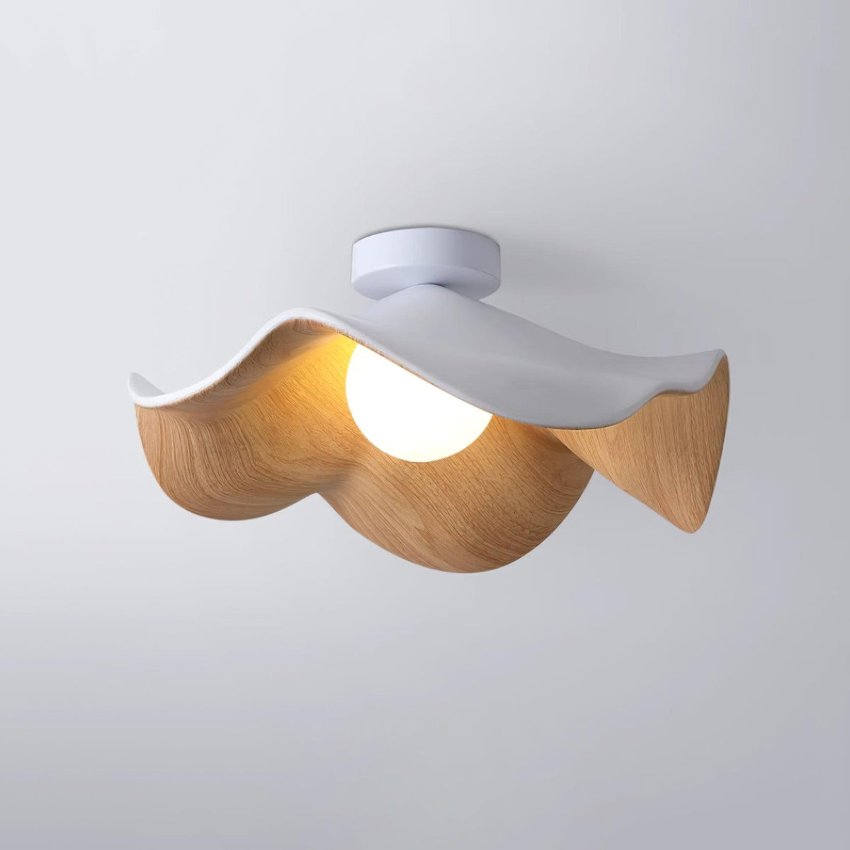 Lanoe Ceiling Light Wood Black&White