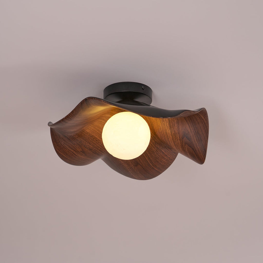 Lanoe Ceiling Light Wood Black&White