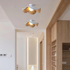 Lanoe Ceiling Light Wood Black&White