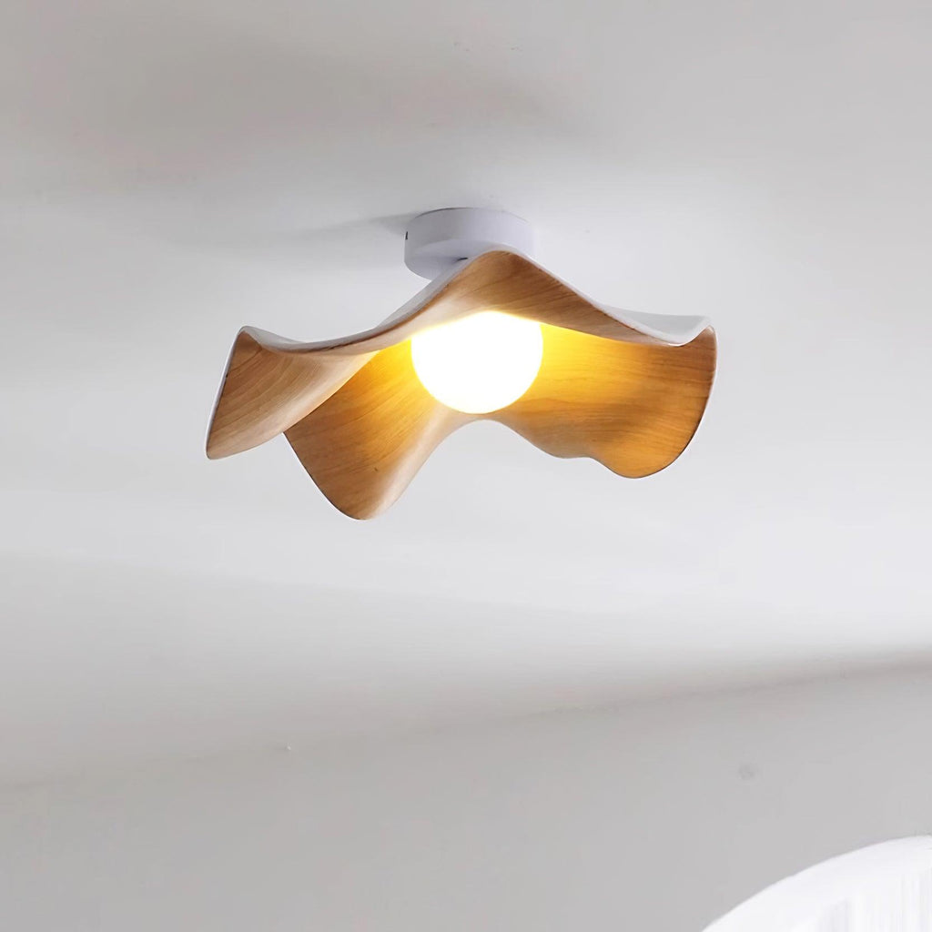 Lanoe Ceiling Light Wood Black&White
