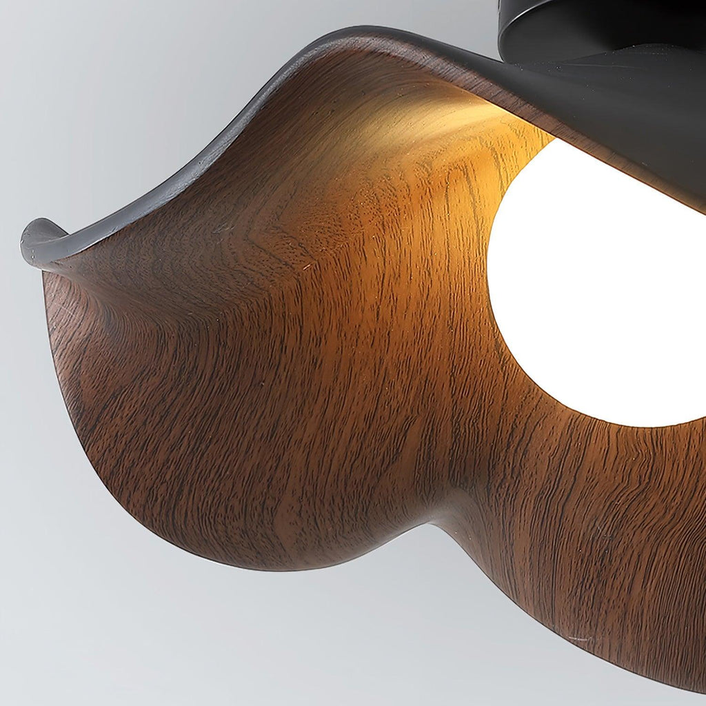 Lanoe Ceiling Light Wood Black&White