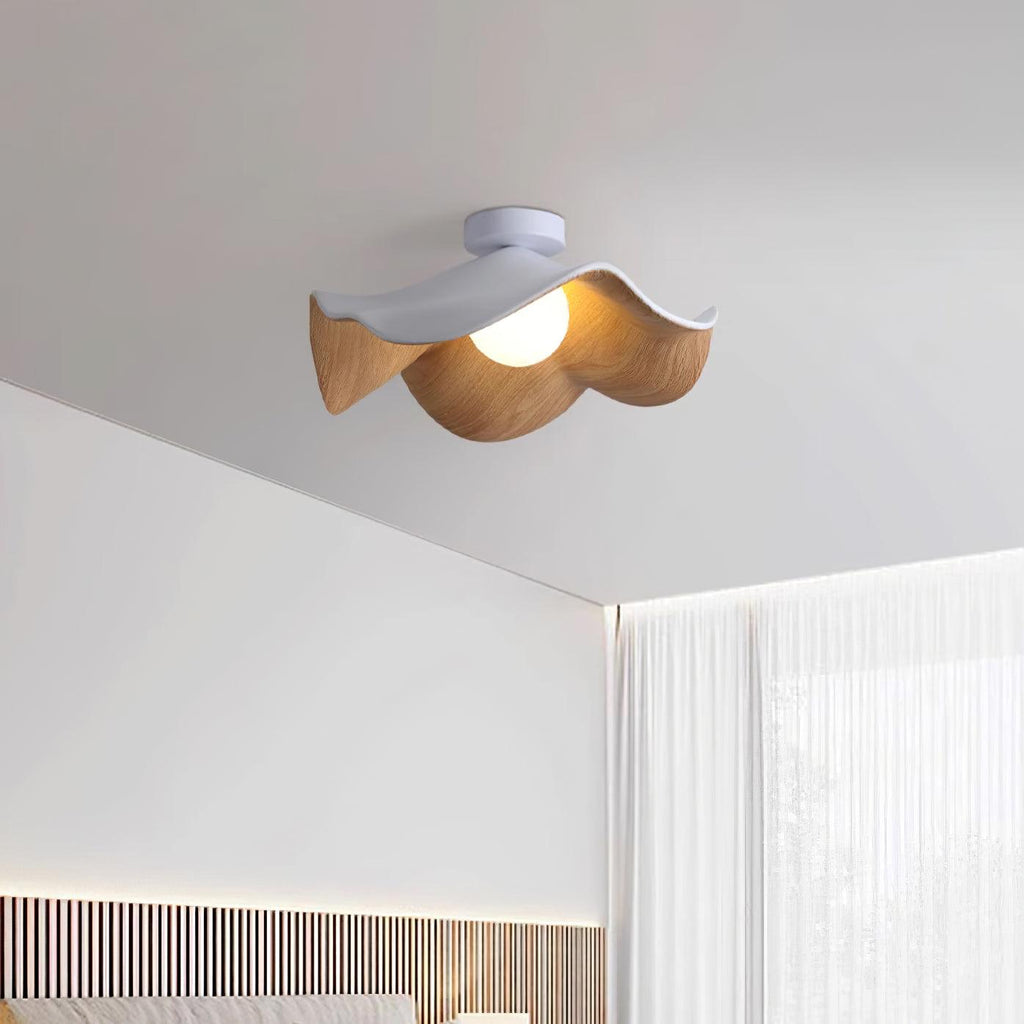 Lanoe Ceiling Light Wood Black&White