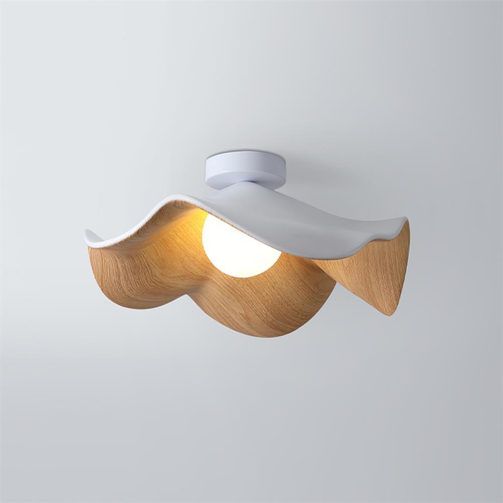 Lanoe Ceiling Light Wood Black&White