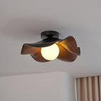 Lanoe Ceiling Light Wood Black&White