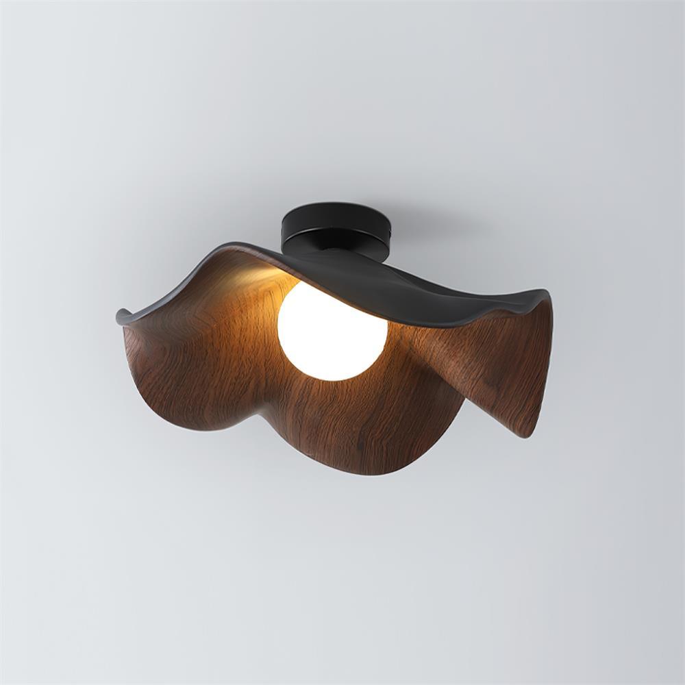 Lanoe Ceiling Light Wood Black&White