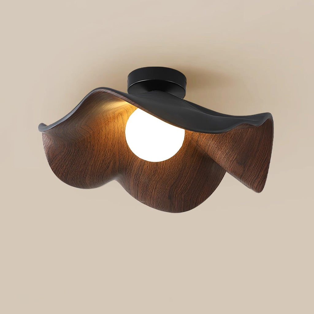 Lanoe Ceiling Light Wood Black&White
