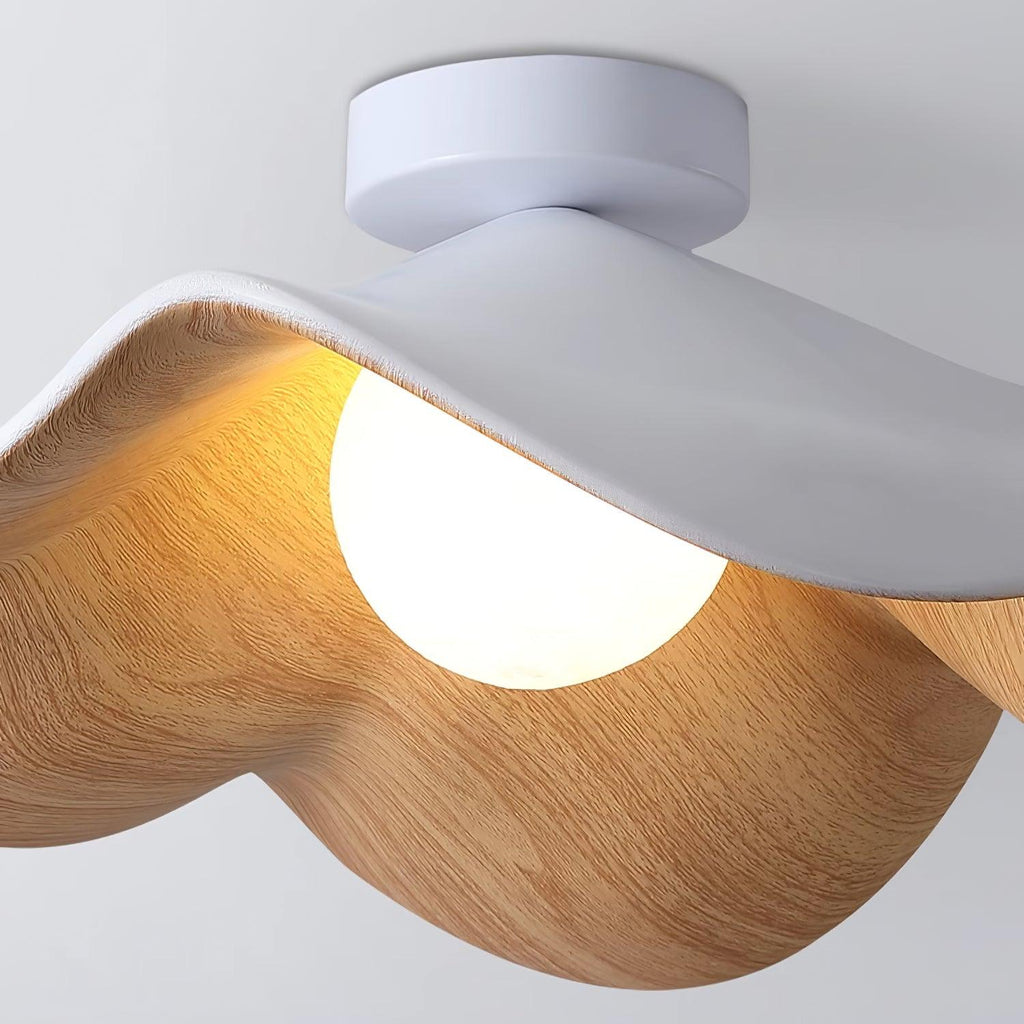 Lanoe Ceiling Light Wood Black&White