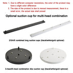 Ceiling Canopy Base for Pendant Lights DIY Multi-Hole Black White Gold — 3 to 5 Holes Round Straight