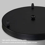 Ceiling Canopy Base for Pendant Lights DIY Multi-Hole Black White Gold — 3 to 5 Holes Round Straight