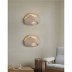 Cement Hollow Wall Lamp Minimalist Handcrafted LED Bedroom Living Room Bathroom — 3 Sizes Grey Black