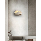 Cement Hollow Wall Lamp Minimalist Handcrafted LED Bedroom Living Room Bathroom — 3 Sizes Grey Black