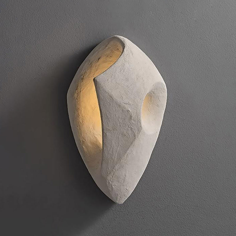 Cement Hollow Wall Lamp Minimalist Handcrafted LED Bedroom Living Room Bathroom — 3 Sizes Grey Black