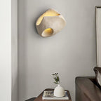Cement Hollow Wall Lamp Minimalist Handcrafted LED Bedroom Living Room Bathroom — 3 Sizes Grey Black