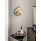 Cement Hollow Wall Lamp Minimalist Handcrafted LED Bedroom Living Room Bathroom — 3 Sizes Grey Black